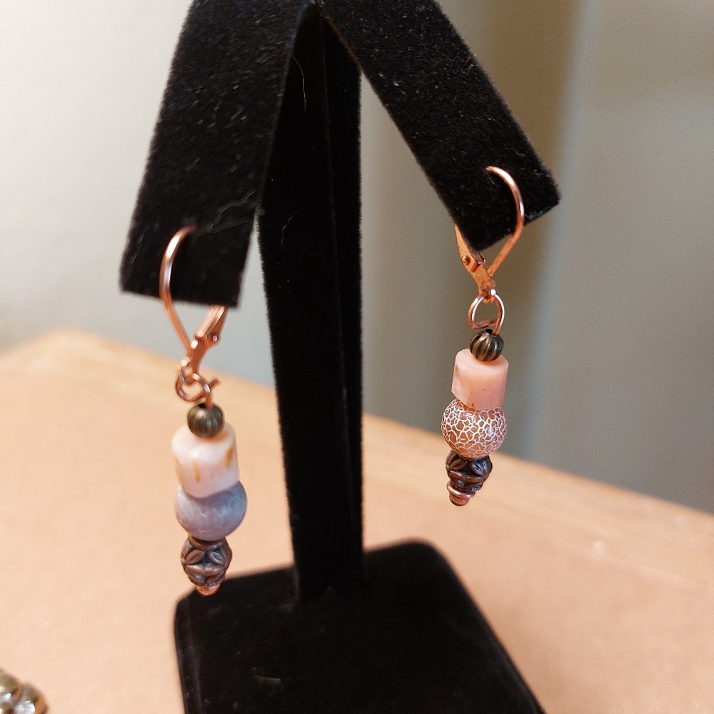 Hand made drop earrings - Picture 1 of 2